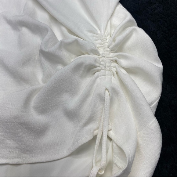 SASS White Ruched Dress NWT SZ 10 Lined Back Zip/Hook & Eye ELEGANT PARTY - Picture 12 of 14